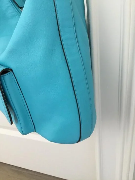 Coach Legacy Courtenay Hobo Bag in Vibrant Aqua Blue Leather w/Tassels & Hangtag - Picture 3 of 8